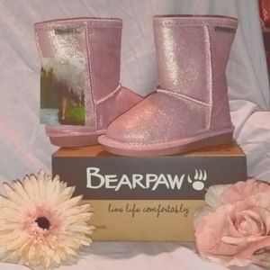 Bearpaw  boots kids size 10 sparkling pink
